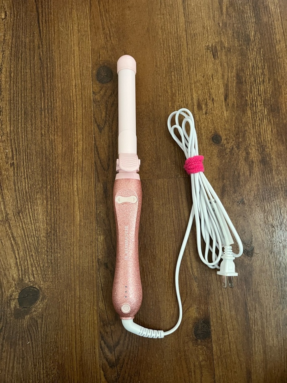 Beachwaver Pink Glitter 1" Curling Wand